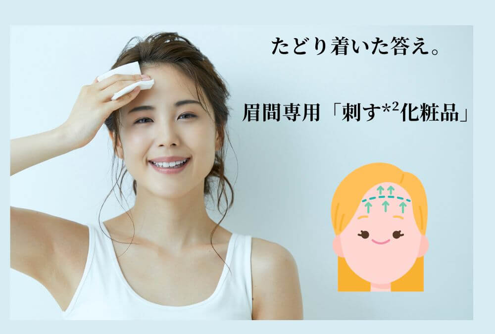 眉間のシワを自力で改善*¹するための解決策『ミケンディープパッチ』の製品をイメージさせる画像。